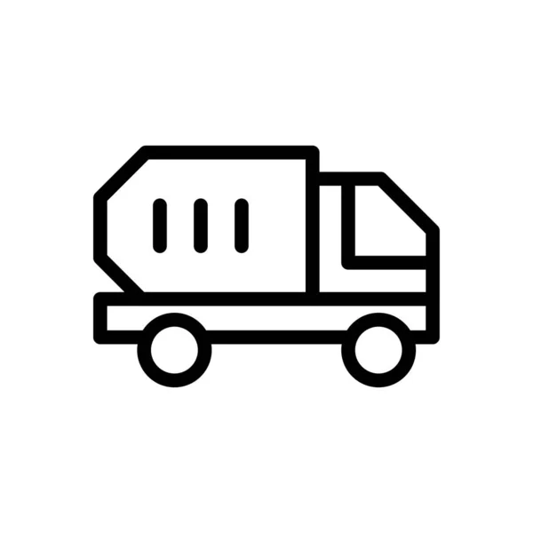 Dumper Vector Thin Line Icon — 스톡 벡터