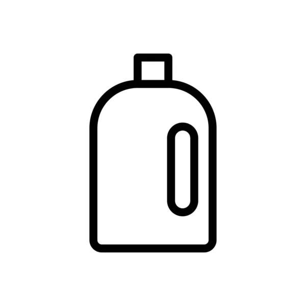 Flaska Vektor Tunn Linje Ikon — Stock vektor