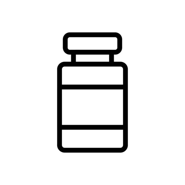 Fles Vector Dunne Lijn Pictogram — Stockvector