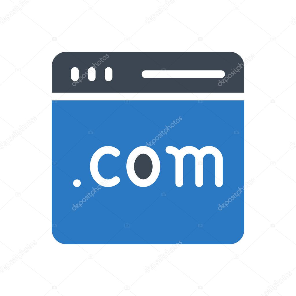 web page  vector glyph color icon