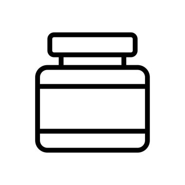 Kavanoz vektörü ince çizgi simgesi