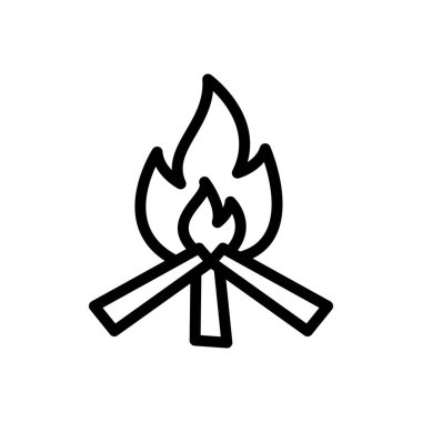 orman vektörü ince çizgi simgesi