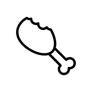 tavuk vektörü ince çizgi simgesi