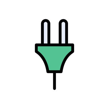 konnektör vektör düz renk simgesi