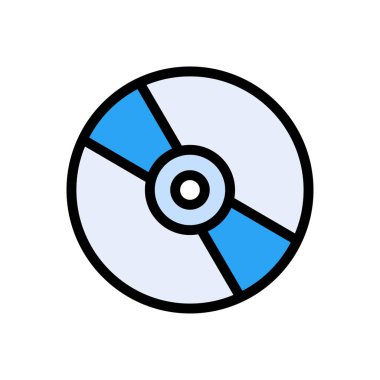 DVD vektör düz renk simgesi