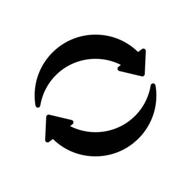 Vektör glifini düz simgeyi tazele