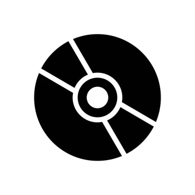 DVD vektör düz simgesi