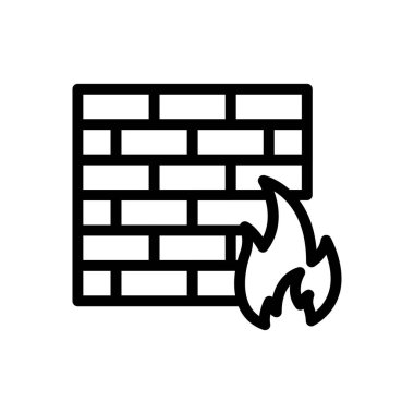 Güvenlik vektörü ince çizgi simgesi