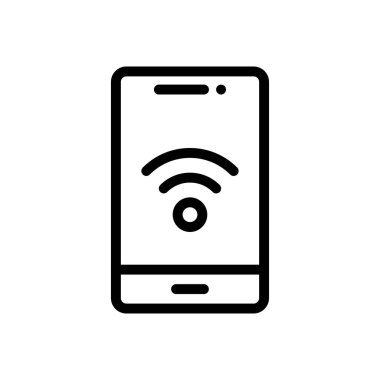 Sinyal vektörü ince çizgi simgesi