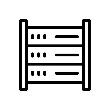 veritabanı vektörü ince çizgi simgesi