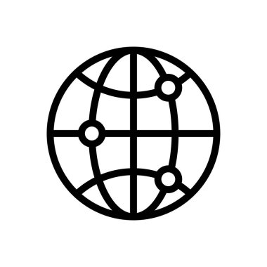 bağlantı vektörü ince çizgi simgesi