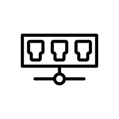 bağlantı vektörü ince çizgi simgesi