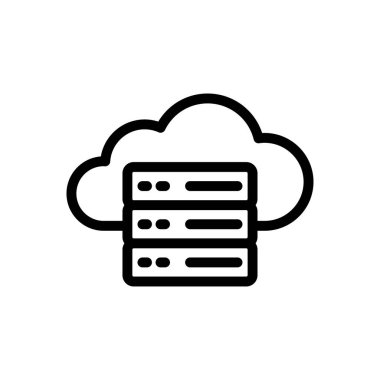 depolama vektörü ince çizgi simgesi