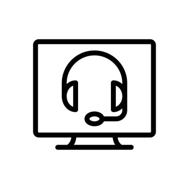 çevrimiçi vektör ince çizgi simgesi