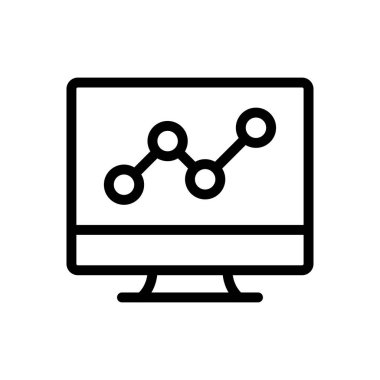 grafik vektörü ince çizgi simgesi