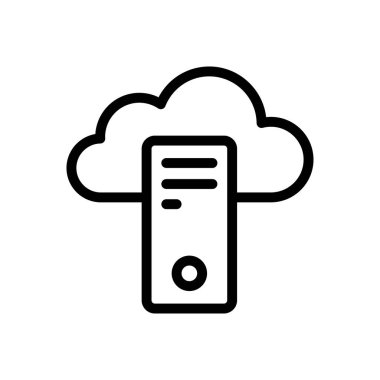 bilgisayar vektörü ince çizgi simgesi