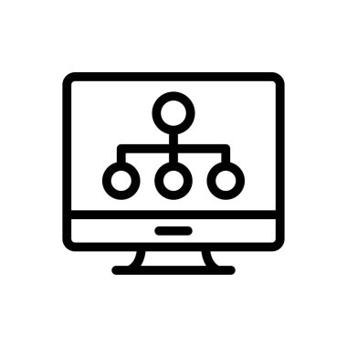 bağlantı vektörü ince çizgi simgesi