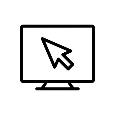 Vektör ince çizgi simgesine tıklayın