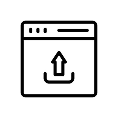 Web sayfası ince çizgi simgesi