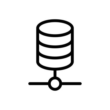 sunucu vektörü ince çizgi simgesi