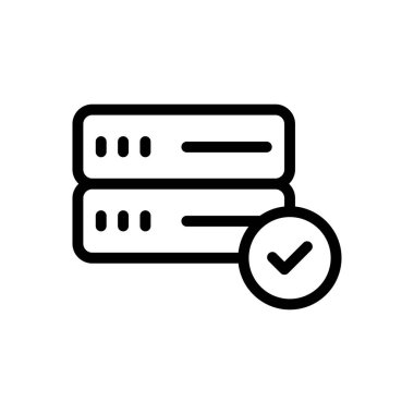 depolama vektörü ince çizgi simgesi