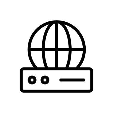 tarayıcı vektörü ince çizgi simgesi