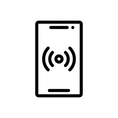 Sinyal vektörü ince çizgi simgesi