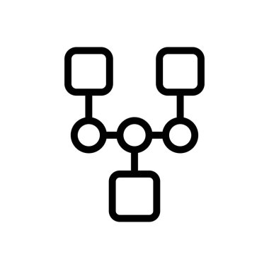 bağlantı vektörü ince çizgi simgesi