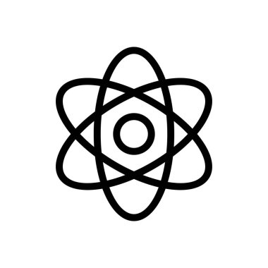 atom vektörü ince çizgi simgesi