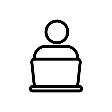 kullanıcı vektörü ince çizgi simgesi