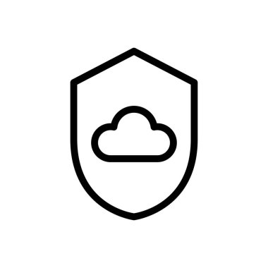 Güvenlik vektörü ince çizgi simgesi