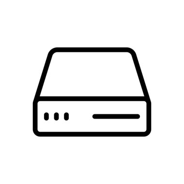 DVD vektörü ince çizgi simgesi