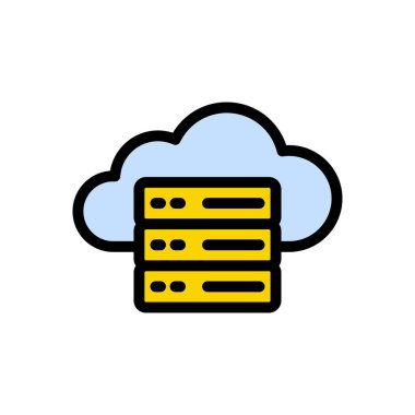 depolama vektörü düz renk simgesi