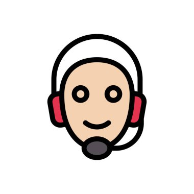 servis vektörü düz renk simgesi