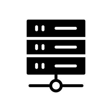 veritabanı vektör düz simgesi