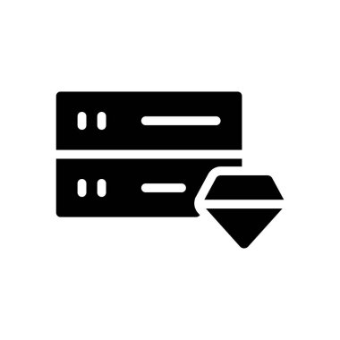 veritabanı vektör düz simgesi