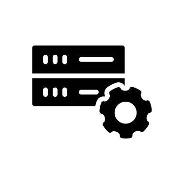 sunucu vektörü düz simgesi