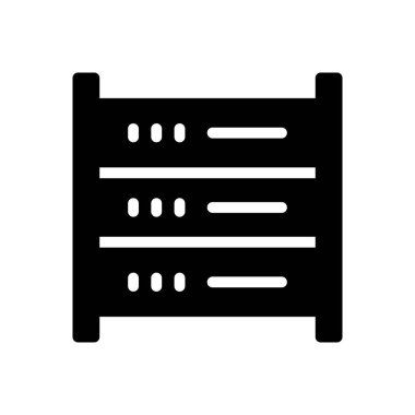 veritabanı vektör düz simgesi