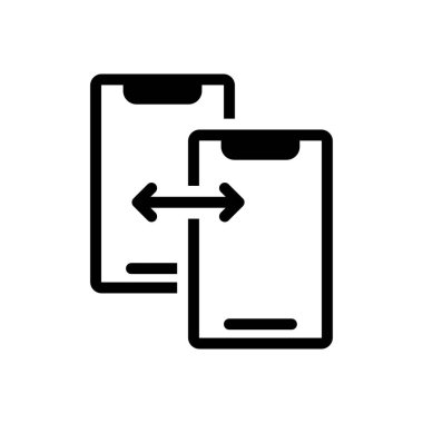 veri aktarım vektörü düz simge