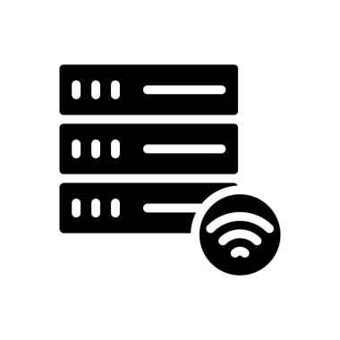 sunucu vektörü düz simgesi