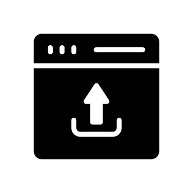 Web sayfası vektör simgesi düz simgesi