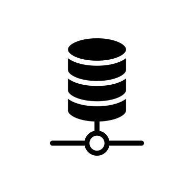 sunucu vektörü düz simgesi