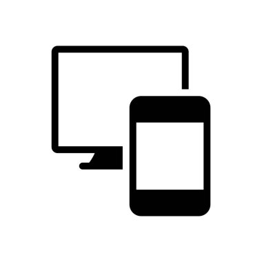 ekran vektörü düz simgesi