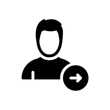 profil vektörü düz simgesi