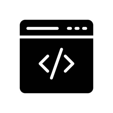 Kodlama vektörü simgesi düz simgesi