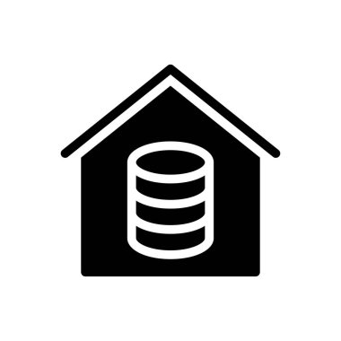 sunucu vektörü düz simgesi