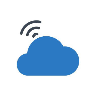 bulut vektörü renk simgesi