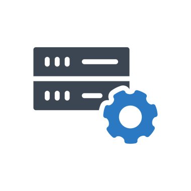 sunucu vektör renk simgesi