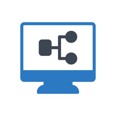 bağlantı vektörü renk simgesi