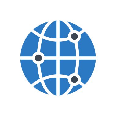 bağlantı vektörü renk simgesi